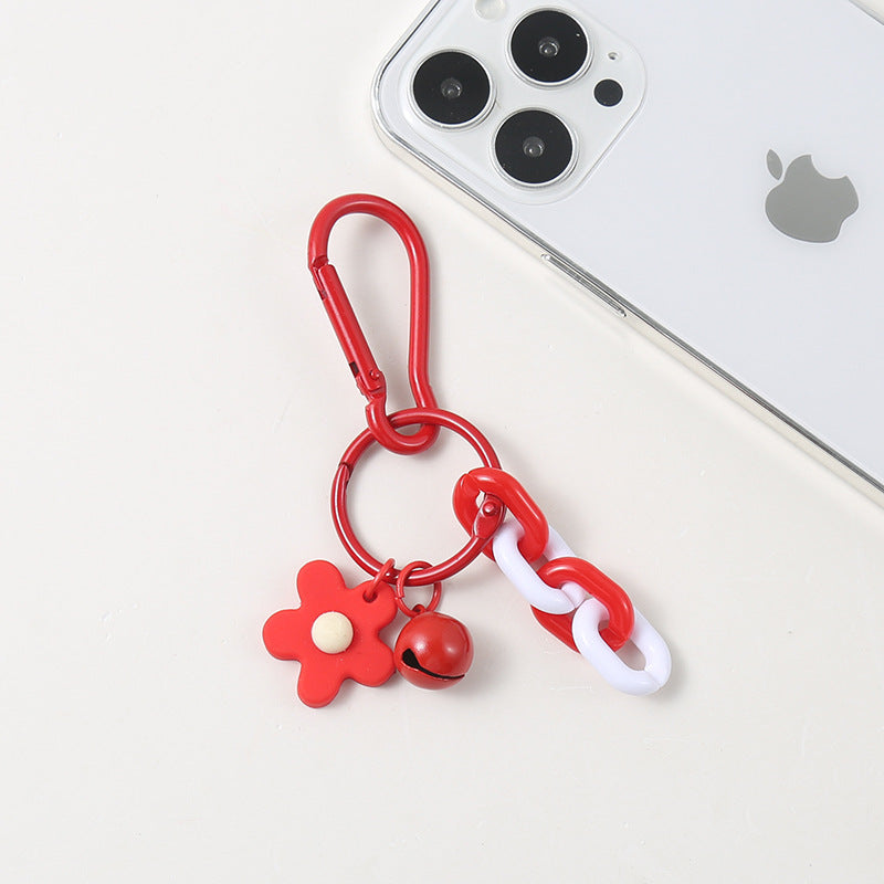 Wholesale Flower Chain Bell Keychain